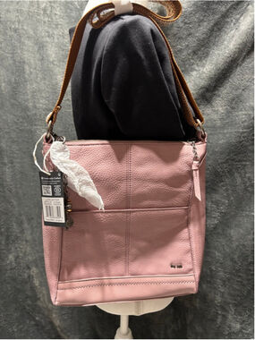 NWT the Sak Leather Lucia Crossbody Everyday Handbag Soft Pink Rosewood Earthy